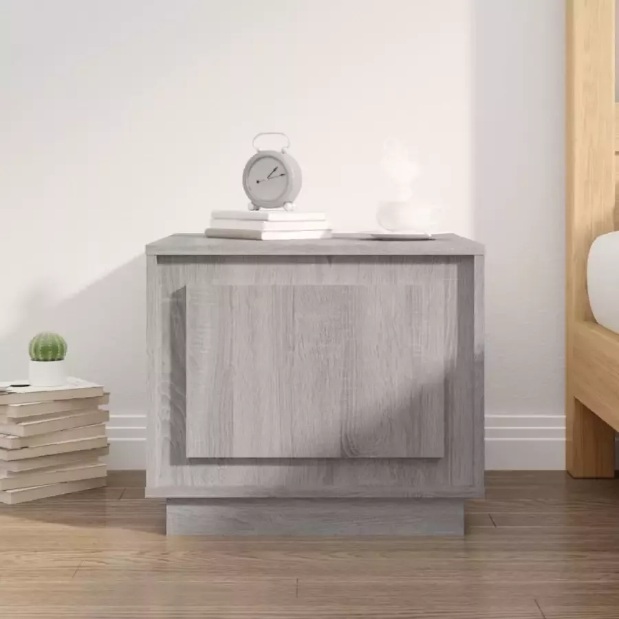 Furniture Limited Salontafel 51x50x44 cm bewerkt hout grijs sonoma eikenkleurig