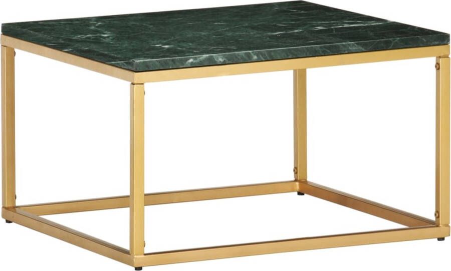 Furniture Limited Salontafel 60x60x35 cm echt steen met marmeren textuur groen