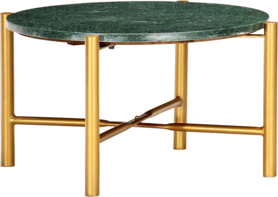 Furniture Limited Salontafel 60x60x35 cm echt steen met marmeren textuur groen - Foto 2