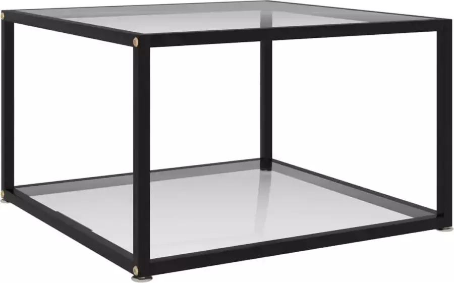 Furniture Limited Salontafel 60x60x35 cm gehard glas transparant