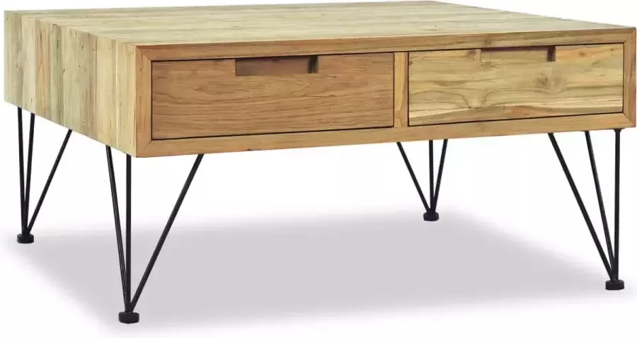 Furniture Limited Salontafel 80x80x40 cm massief teakhout