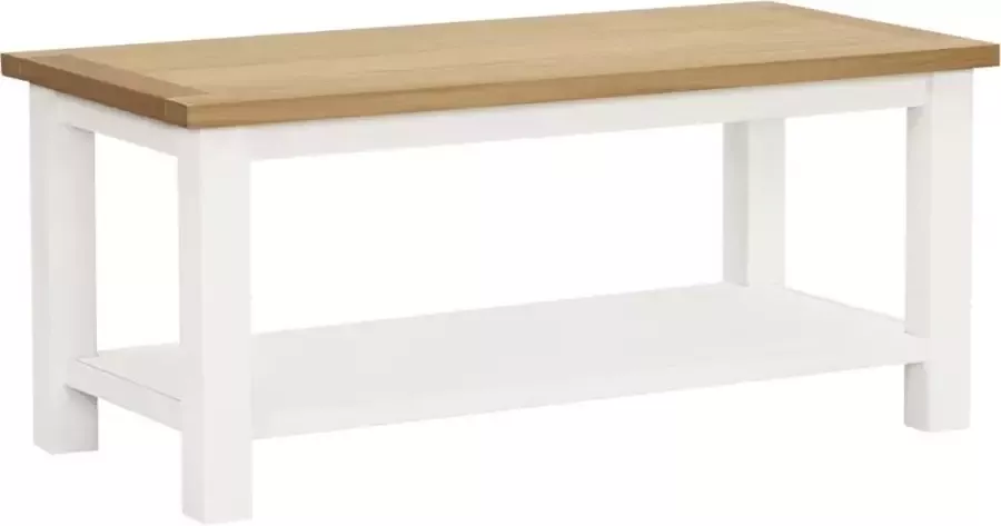 Furniture Limited Salontafel 90x45x40 cm massief eikenhout - Foto 2
