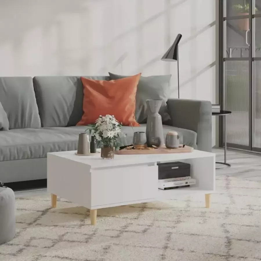 Furniture Limited Salontafel 90x60x35 cm spaanplaat wit