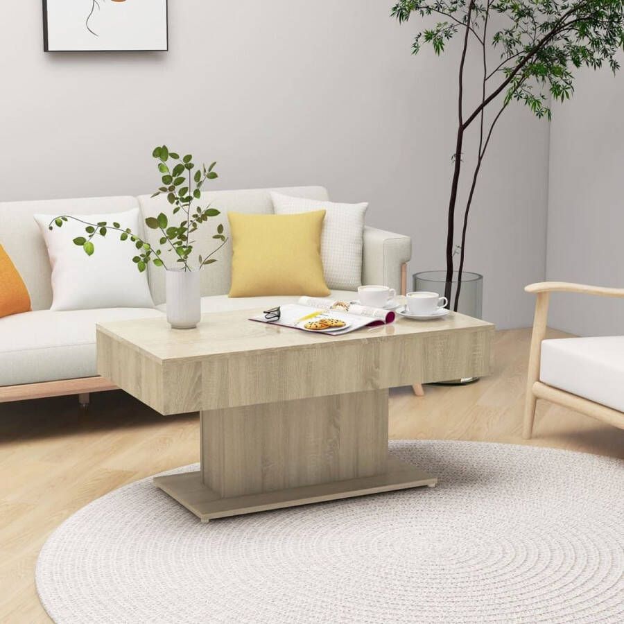 Furniture Limited Salontafel 96x50x45 cm spaanplaat sonoma eikenkleurig