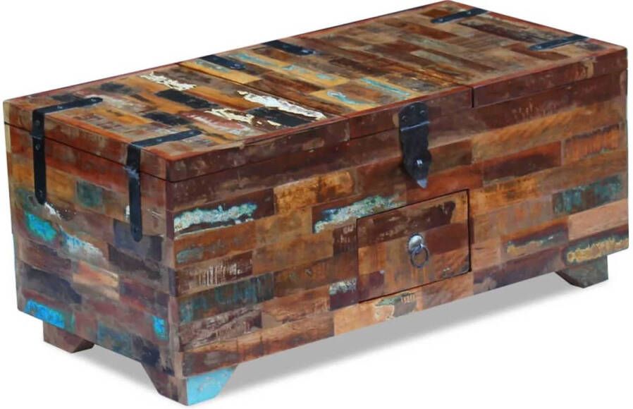 Prolenta Premium INFIORI Salontafel kist 80x40x35 cm massief gerecycled hout