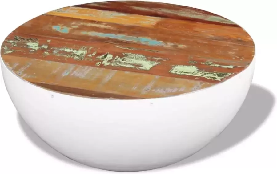 Furniture Limited Salontafel komvormig 60x60x30 cm massief gerecycled hout