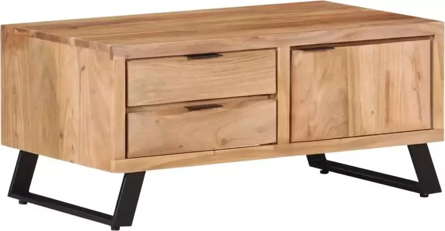 Furniture Limited Salontafel met natuurlijke rand 90x50x40 cm massief acaciahout
