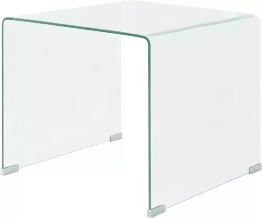 Furniture Limited Salontafel transparant 49 5x50x45 cm gehard glas