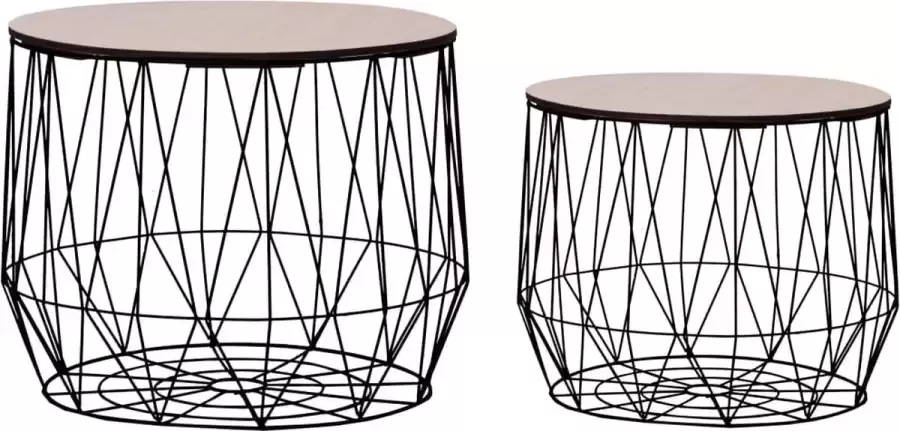 Furniture Limited Salontafels 2 st zwart