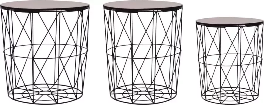 Furniture Limited Salontafels 3 st zwart