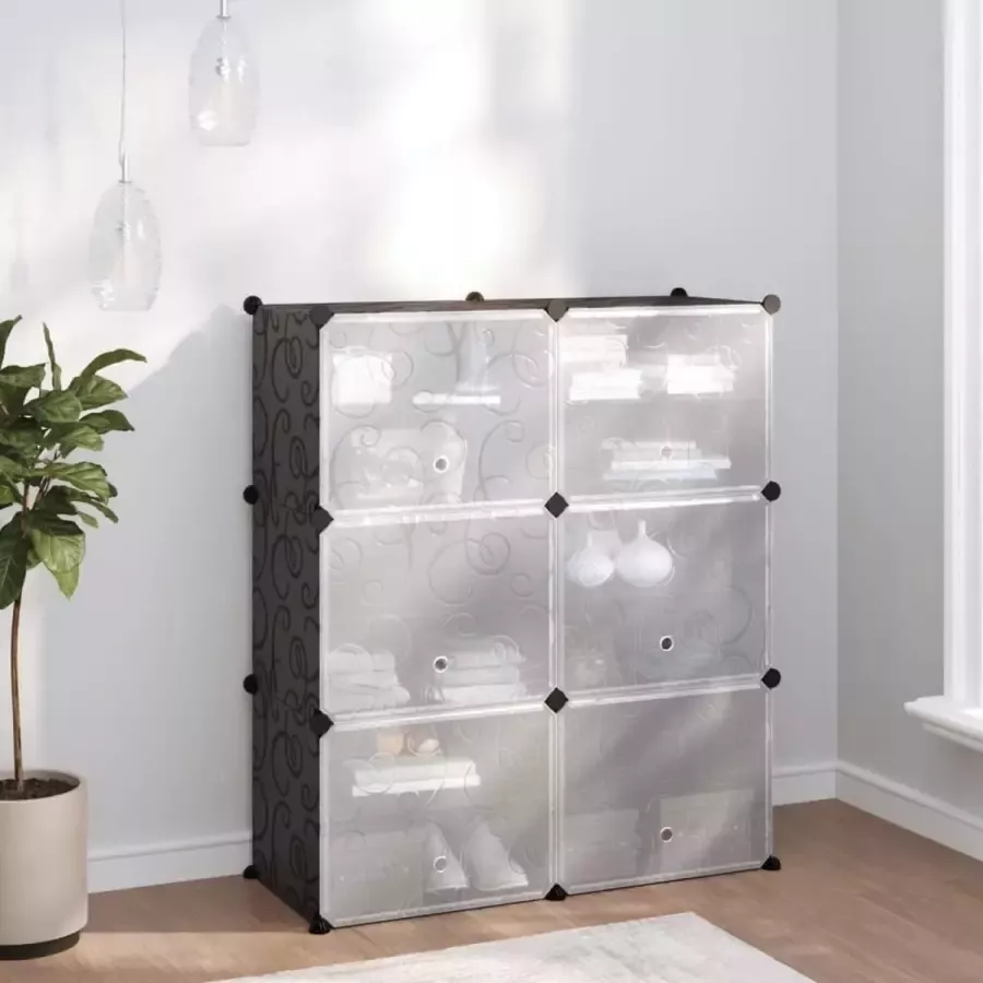 Furniture Limited Schoenenrek 84 5x31x93 5 cm polypropeen zwart