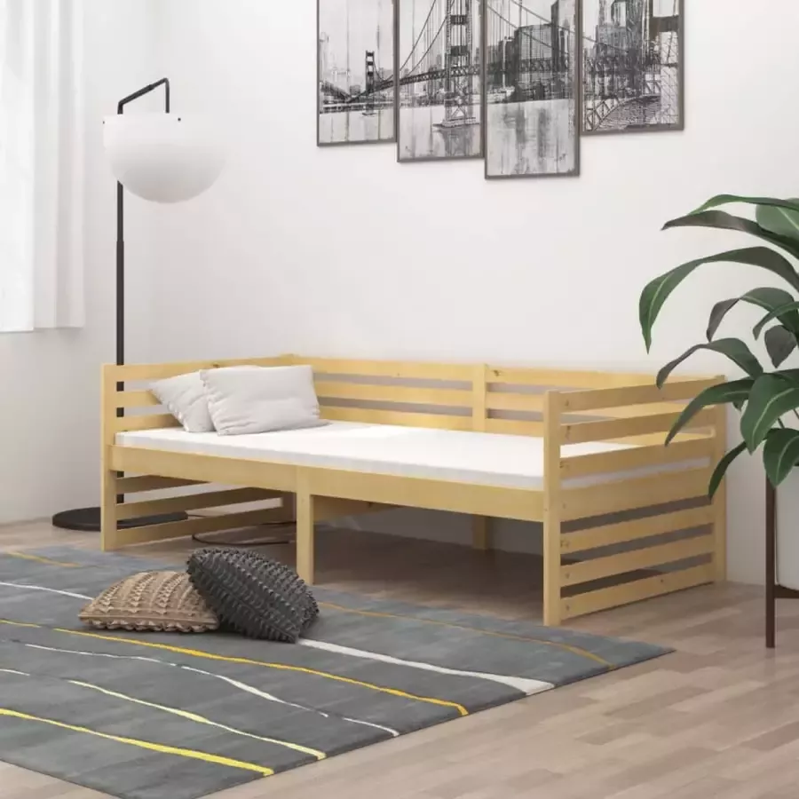 Furniture Limited Slaapbank met matras massief grenenhout 90x200 cm