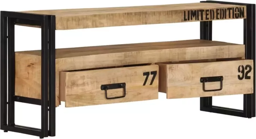 Furniture Limited Tv-meubel 100x30x45 cm massief mangohout