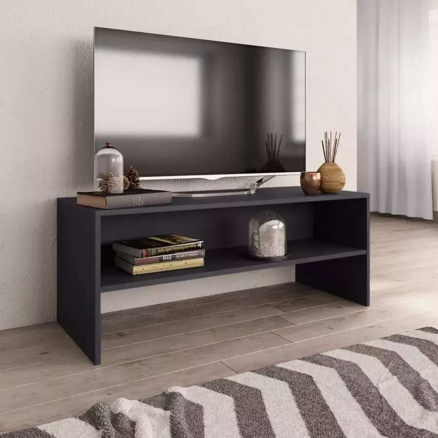 Furniture Limited Tv-meubel 100x40x40 cm bewerkt hout grijs