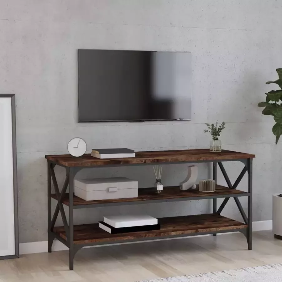 Prolenta Premium INFIORI Tv-meubel 100x40x50 cm bewerkt hout gerookt eikenkleurig