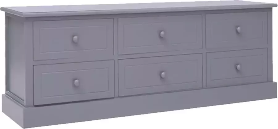 Furniture Limited Tv-meubel 108x30x40 cm massief paulowniahout donkergrijs