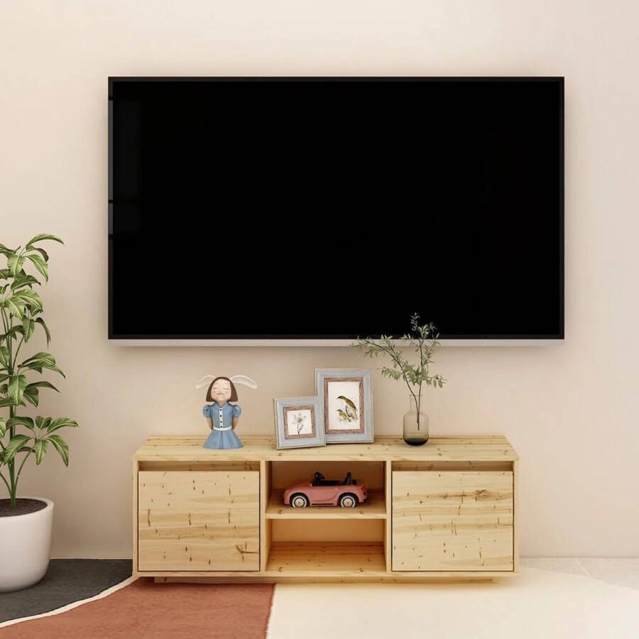 Furniture Limited Tv-meubel 110x30x40 cm massief vurenhout