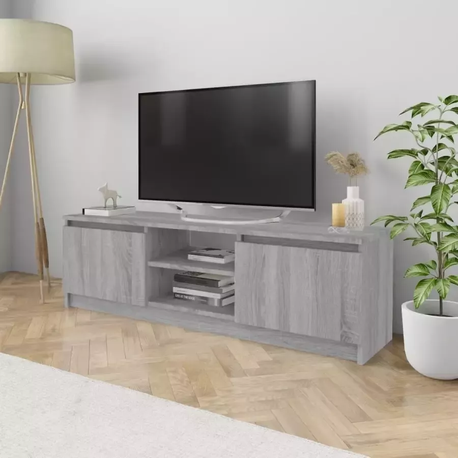 Furniture Limited Tv-meubel 120x30x35 5 cm bewerkt hout grijs sonoma eikenkleurig