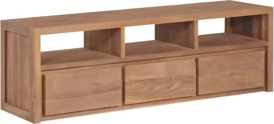 Furniture Limited Tv-meubel 120x30x40 cm teakhout met natuurlijke afwerking