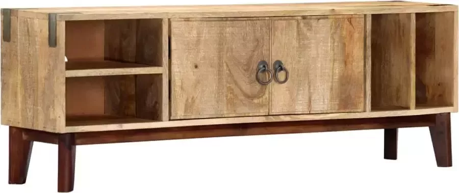 Furniture Limited Tv-meubel 130x30x46 cm massief ruw mangohout