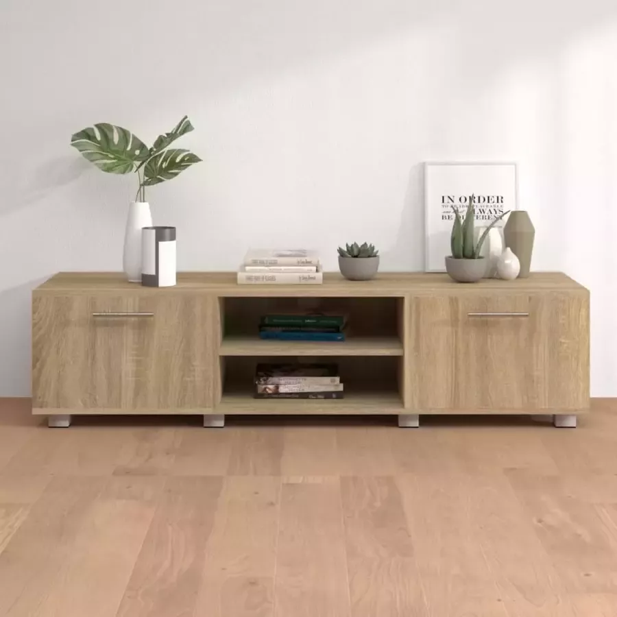 Furniture Limited Tv-meubel 140x40x35 cm bewerkt hout sonoma eikenkleurig
