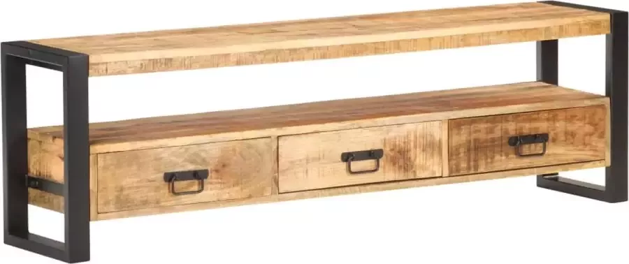 Furniture Limited Tv-meubel 150x30x45 cm massief ruw mangohout