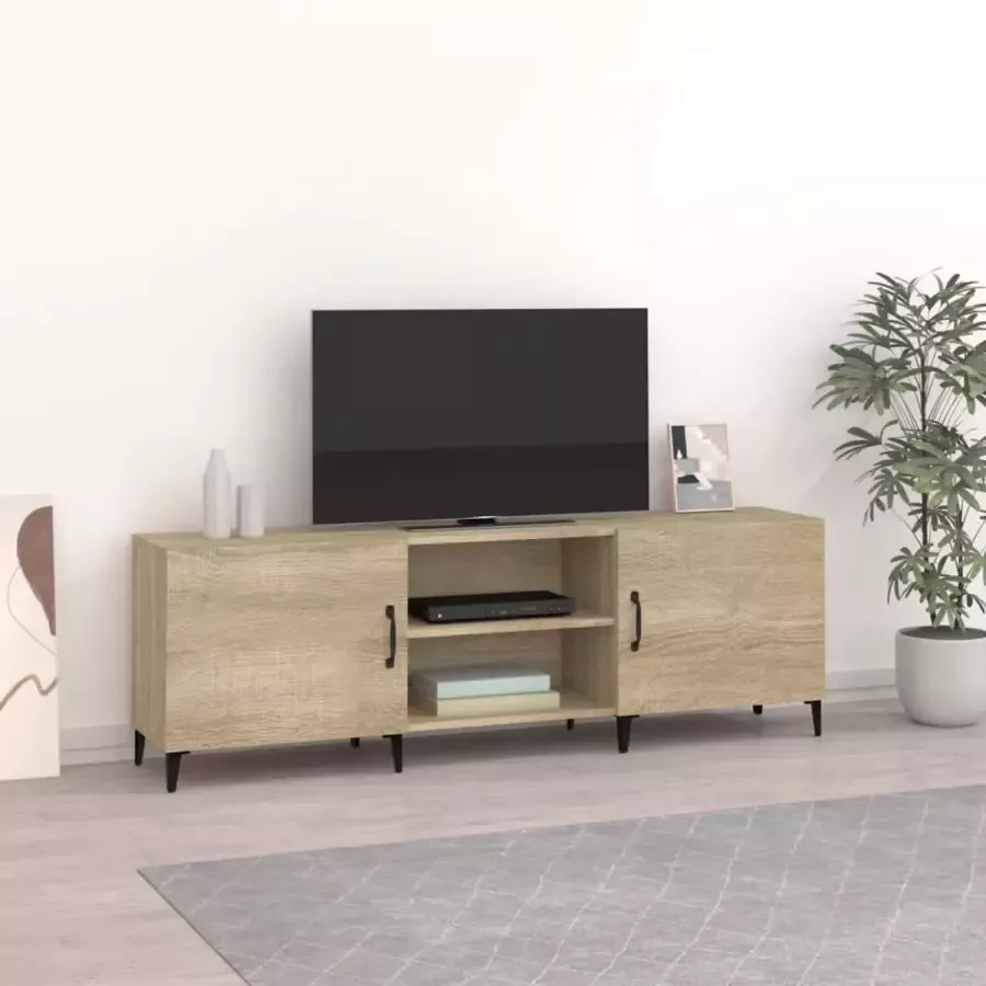 Furniture Limited Tv-meubel 150x30x50 cm bewerkt hout sonoma eikenkleurig