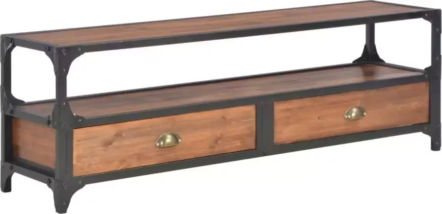 Furniture Limited Tv-meubel met 2 lades 120x30x40 cm massief grenenhout