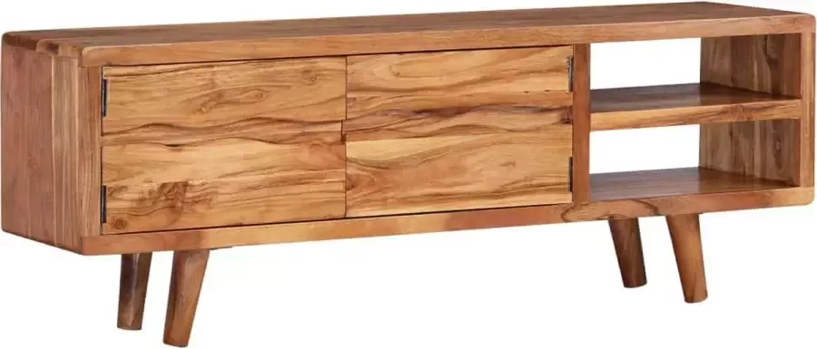 Furniture Limited Tv-meubel met bewerkte deuren 117x30x40 cm massief acaciahout
