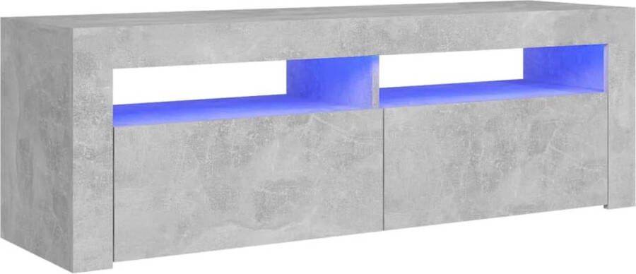 Prolenta Premium INFIORI Tv-meubel met LED-verlichting 120x35x40 cm betongrijs - Foto 3