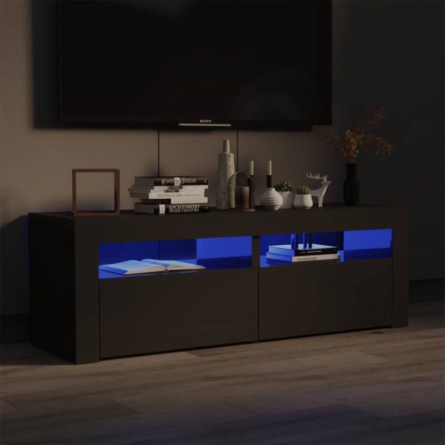 Furniture Limited Tv-meubel met LED-verlichting 120x35x40 cm hoogglans grijs