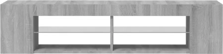 Furniture Limited Tv-meubel met LED-verlichting 135x39x30 cm grijs sonoma eiken