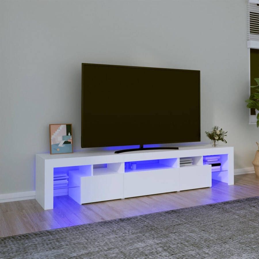 Furniture Limited Tv-meubel met LED-verlichting 200x36 5x40 cm wit