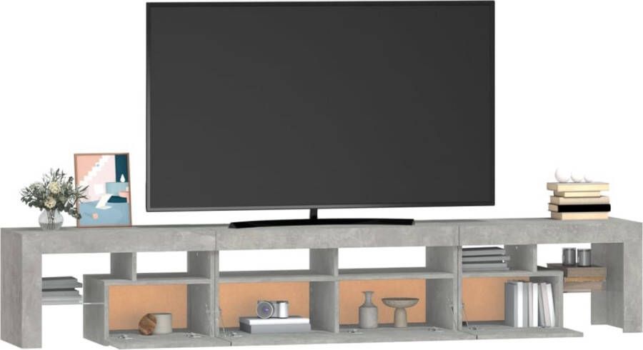 Furniture Limited Tv-meubel met LED-verlichting 230x36 5x40 cm betongrijs