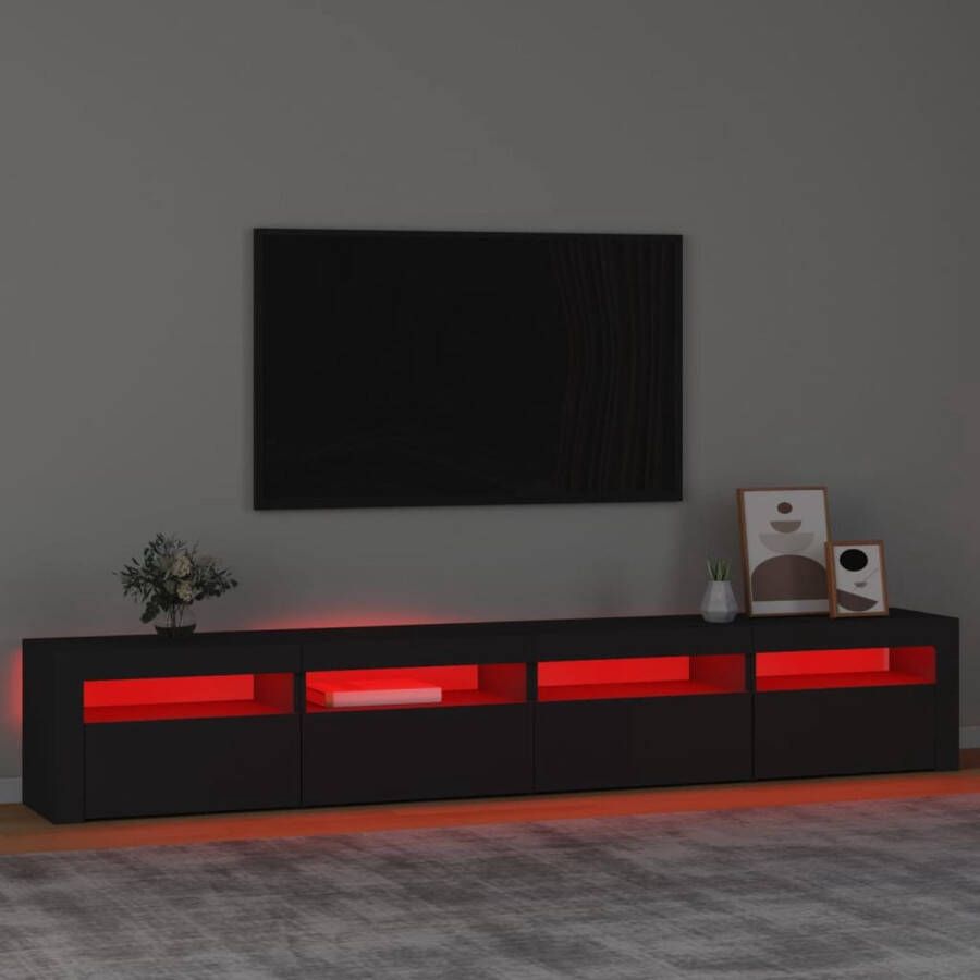 Furniture Limited Tv-meubel met LED-verlichting 240x35x40 cm zwart