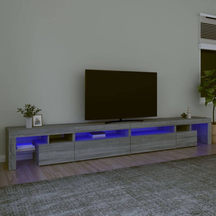 Furniture Limited Tv-meubel met LED-verlichting 290x36 5x40 cm grijs sonoma eiken