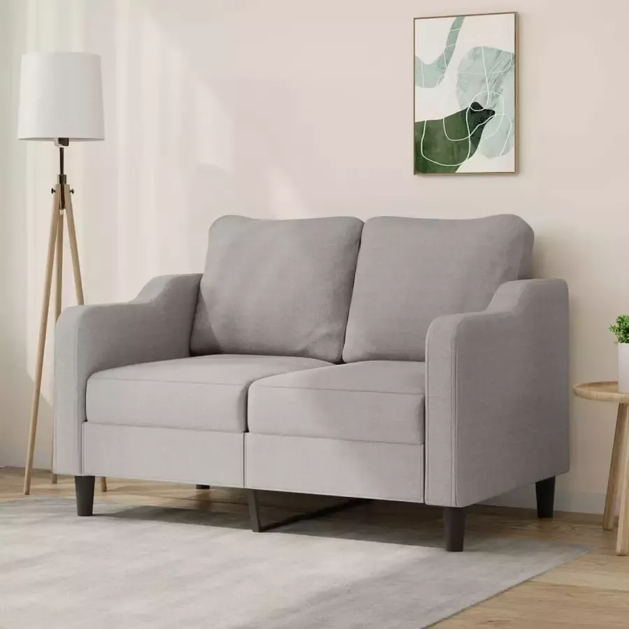 Furniture Limited Tweezitsbank 120 cm stof lichtgrijs