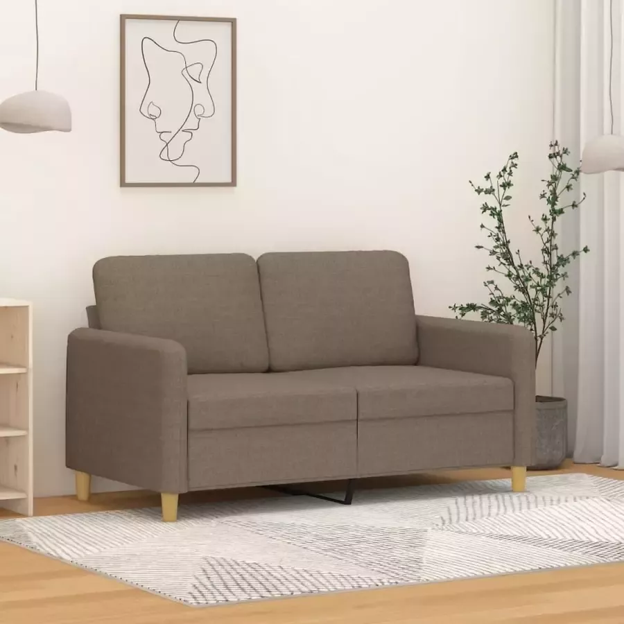 Furniture Limited Tweezitsbank 120 cm stof taupe