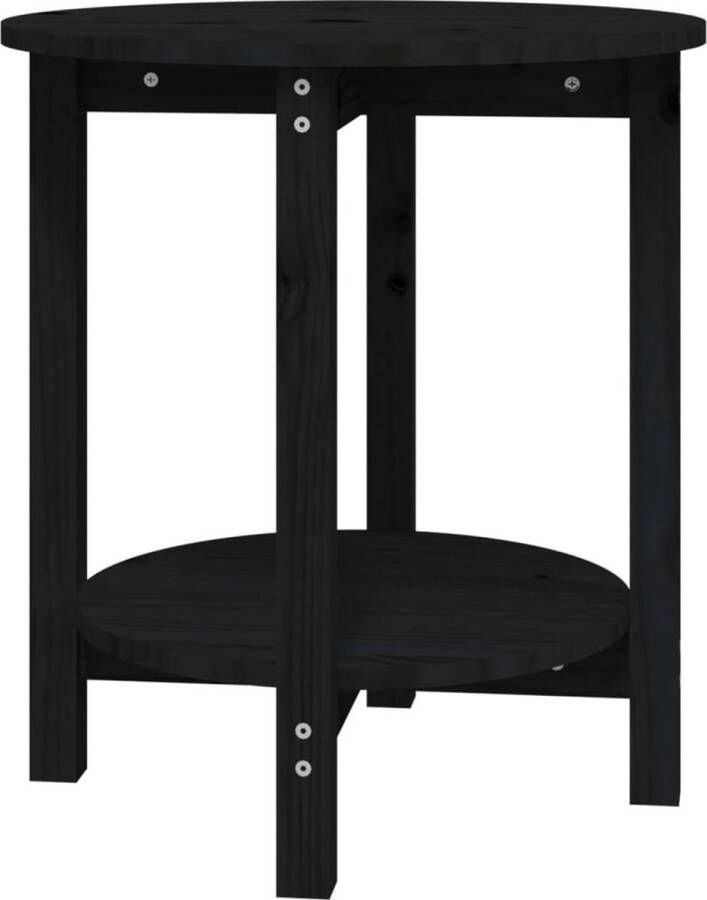 Furniture Limited vidaXL Salontafel Ø 55x60 cm massief grenenhout zwart - Foto 3