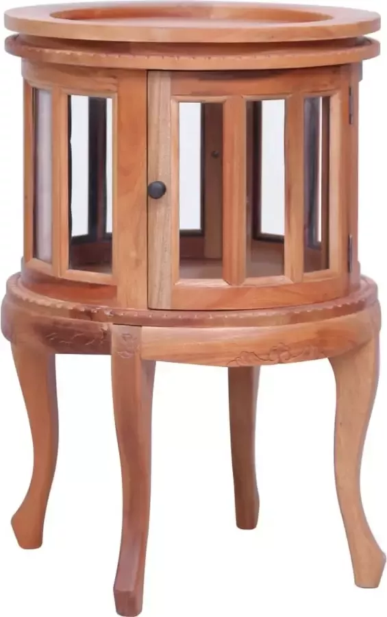 Furniture Limited Vitrinekast 50x50x76 cm massief mahoniehout natuurlijk