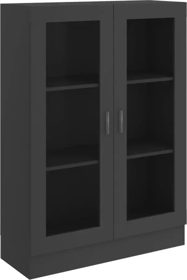 Furniture Limited Vitrinekast 82 5x30 5x115 cm spaanplaat grijs