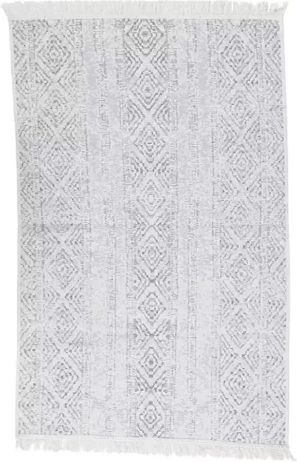 Furniture Limited Vloerkleed 80x150 cm katoen lichtgrijs