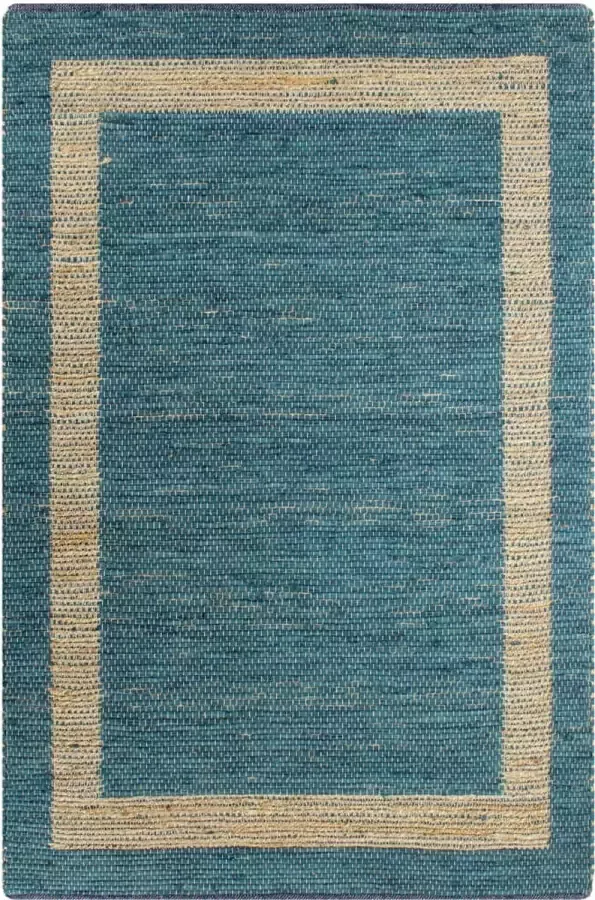 Furniture Limited Vloerkleed handgemaakt 120x180 cm jute blauw