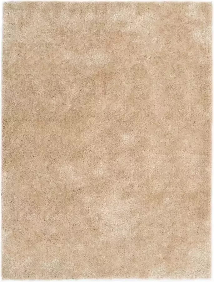 Furniture Limited Vloerkleed shaggy hoogpolig 140x200 cm beige