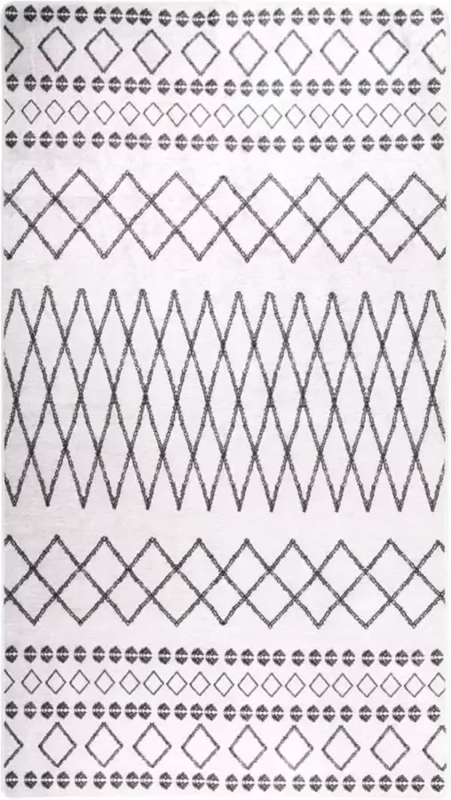 Furniture Limited Vloerkleed wasbaar anti-slip 190x300 cm zwart en wit