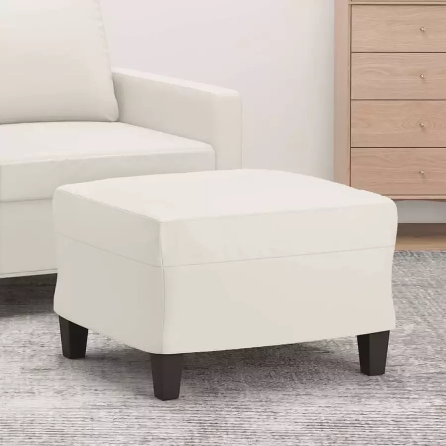 Furniture Limited Voetenbank 60x50x41 cm kunstleer crèmekleurig