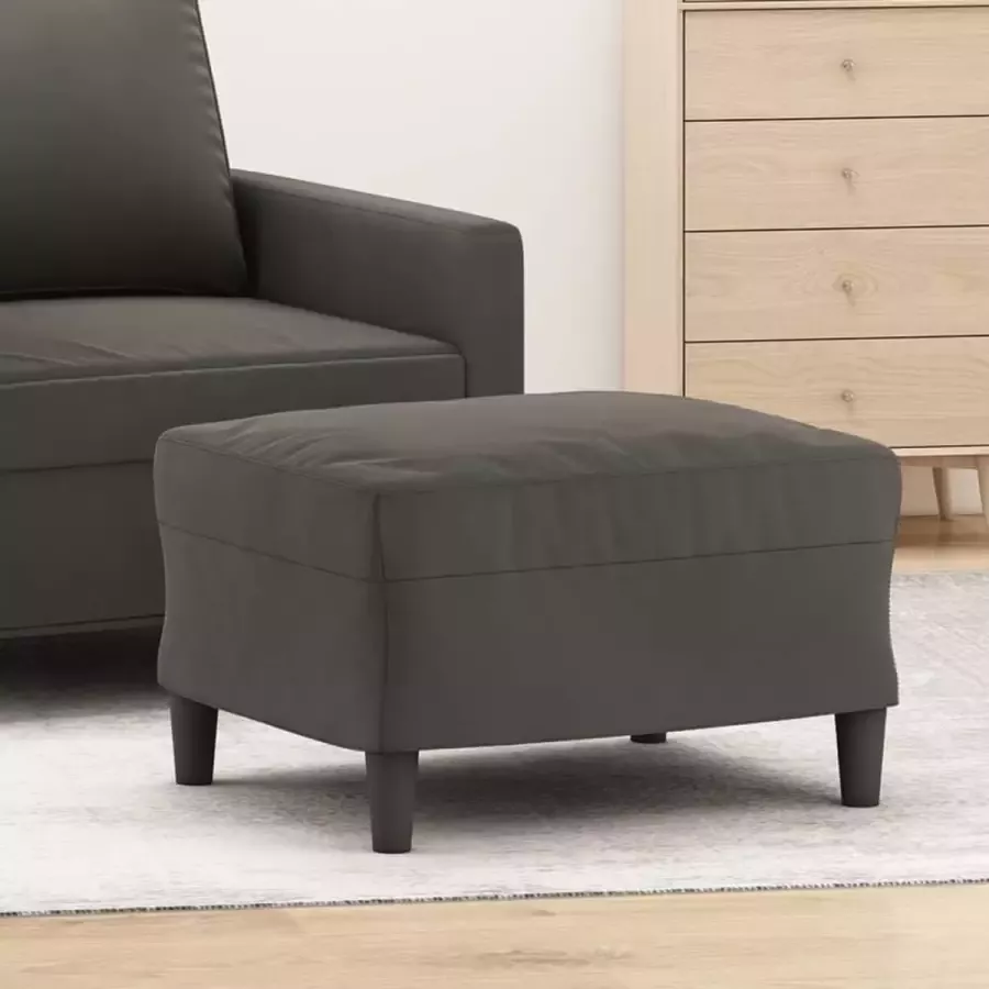 Furniture Limited Voetenbank 60x50x41 cm kunstleer donkergrijs
