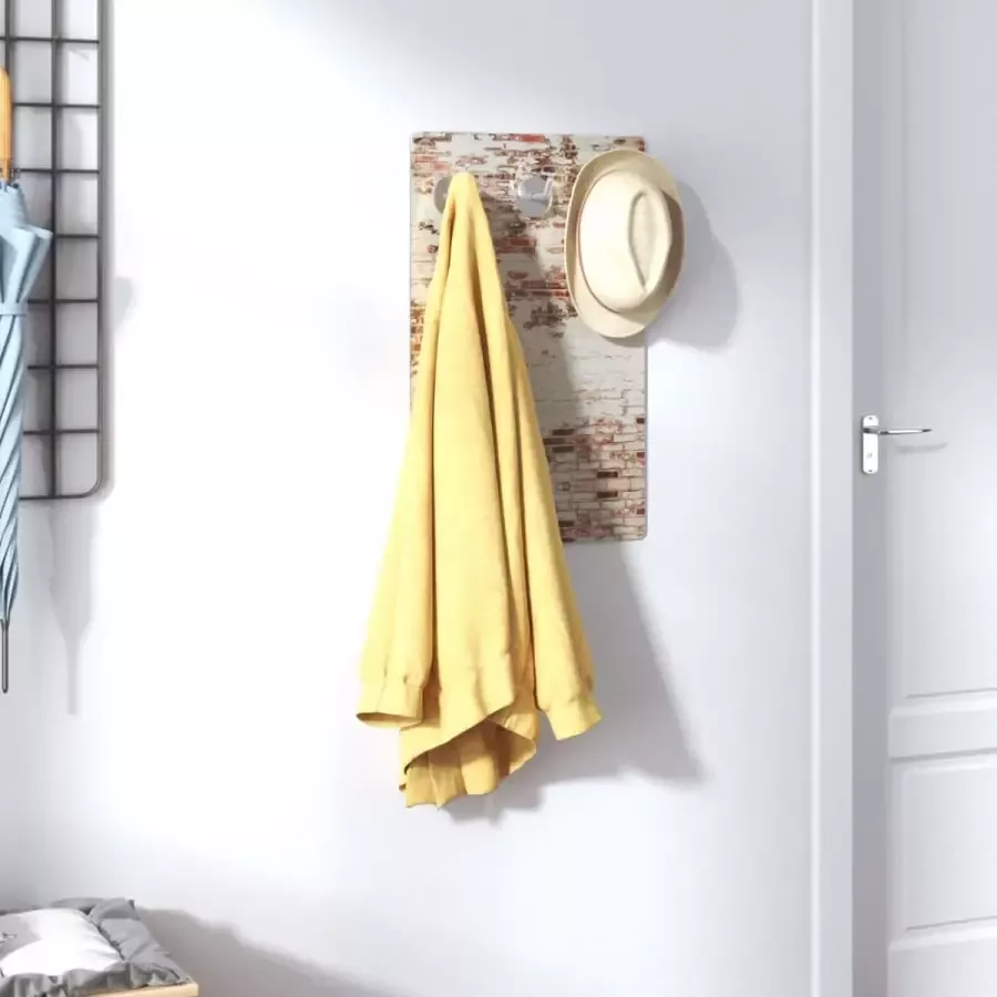 Furniture Limited Wandkapstok stenen muur 40x25 cm gehard glas