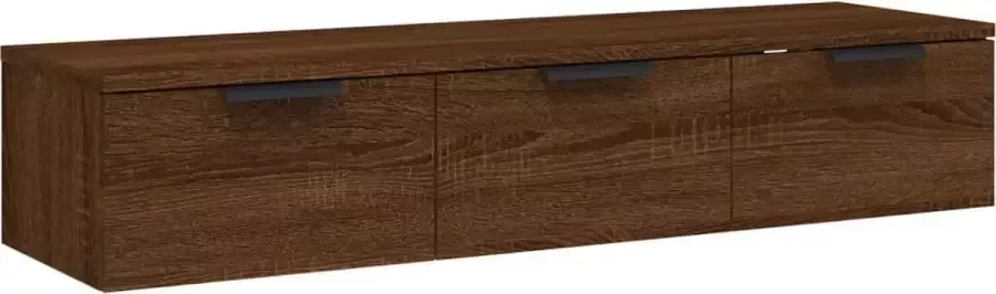 Furniture Limited Wandkast 102x30x20 cm bewerkt hout bruineikenkleurig