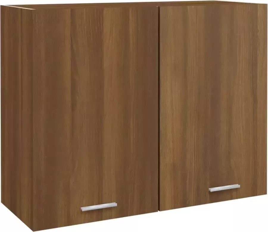 Prolenta Premium INFIORI Wandkast hangend 80x31x60 cm bewerkt hout bruineikenkleurig - Foto 2